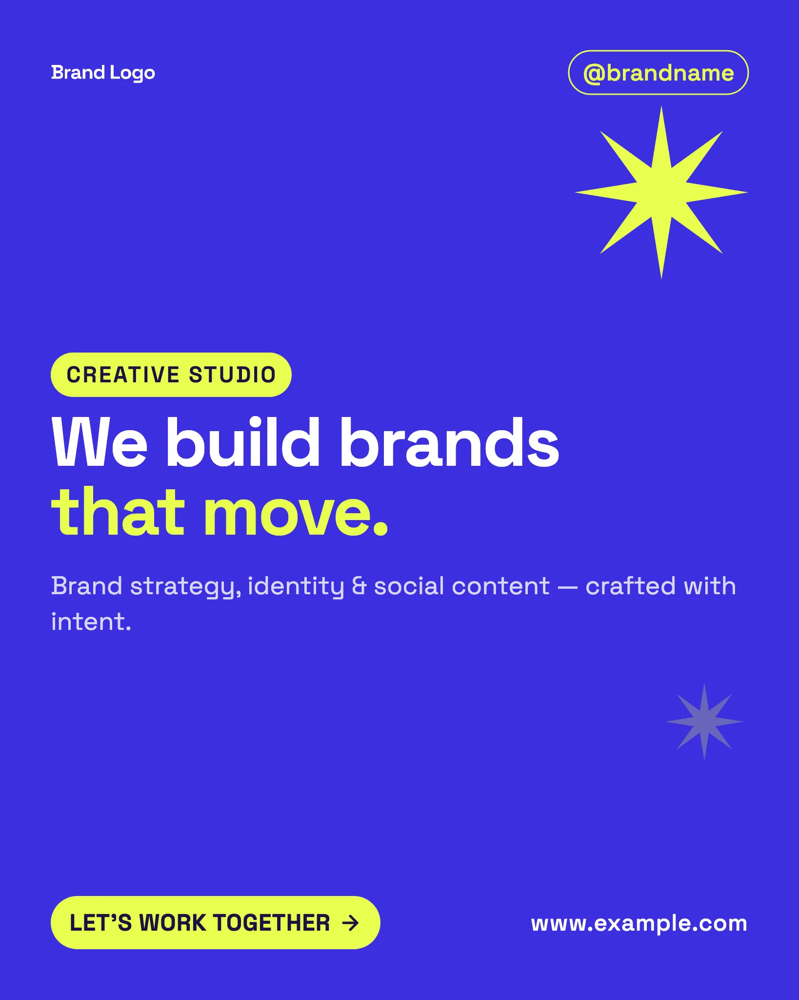 A rendered brand visual — one of unlimited renders generated from your data