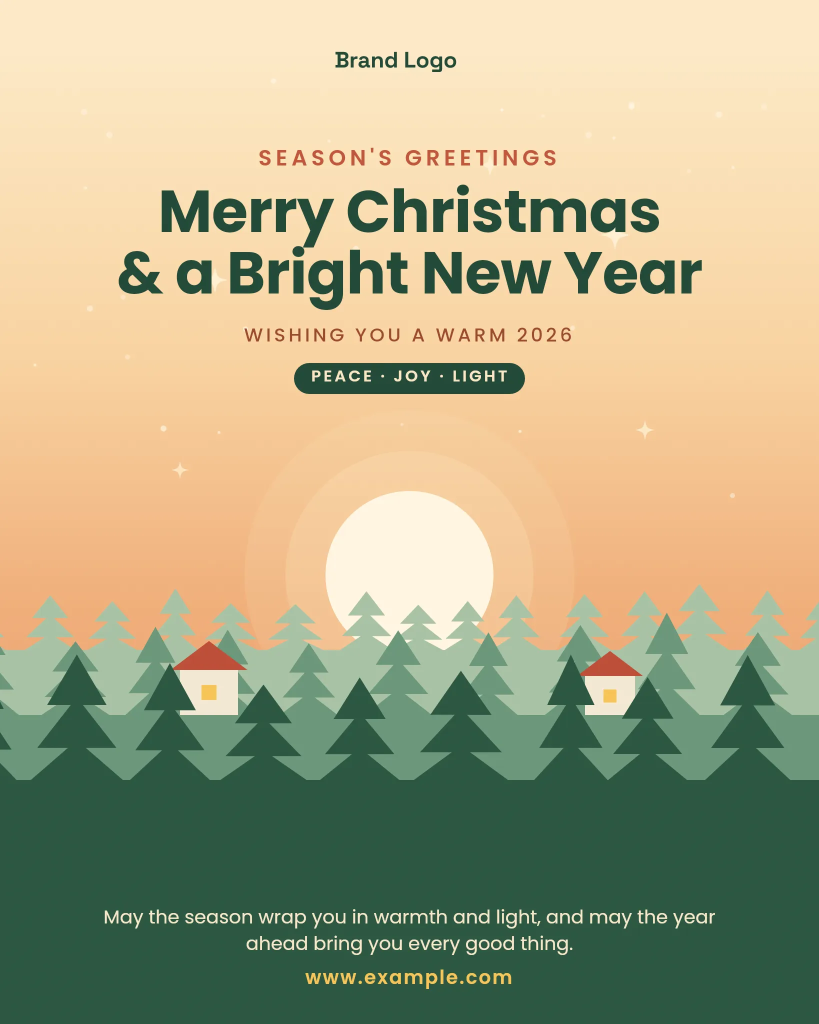 Christmas & New Year Greeting — Papercut Pines