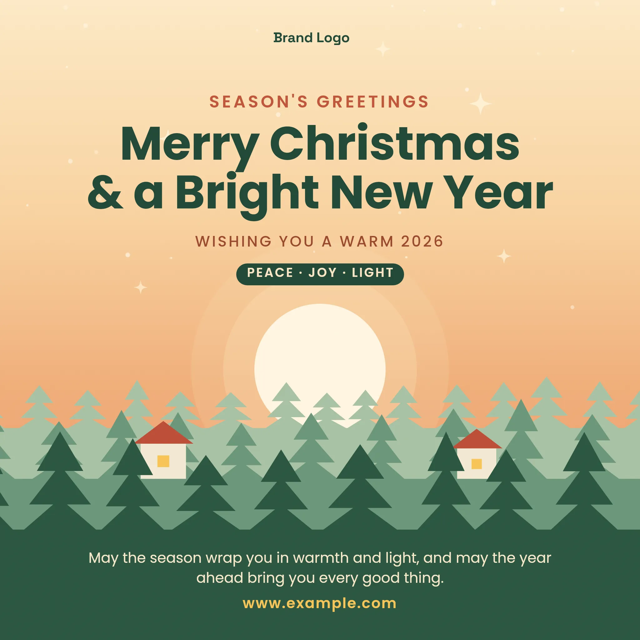 Christmas & New Year Greeting — Papercut Pines