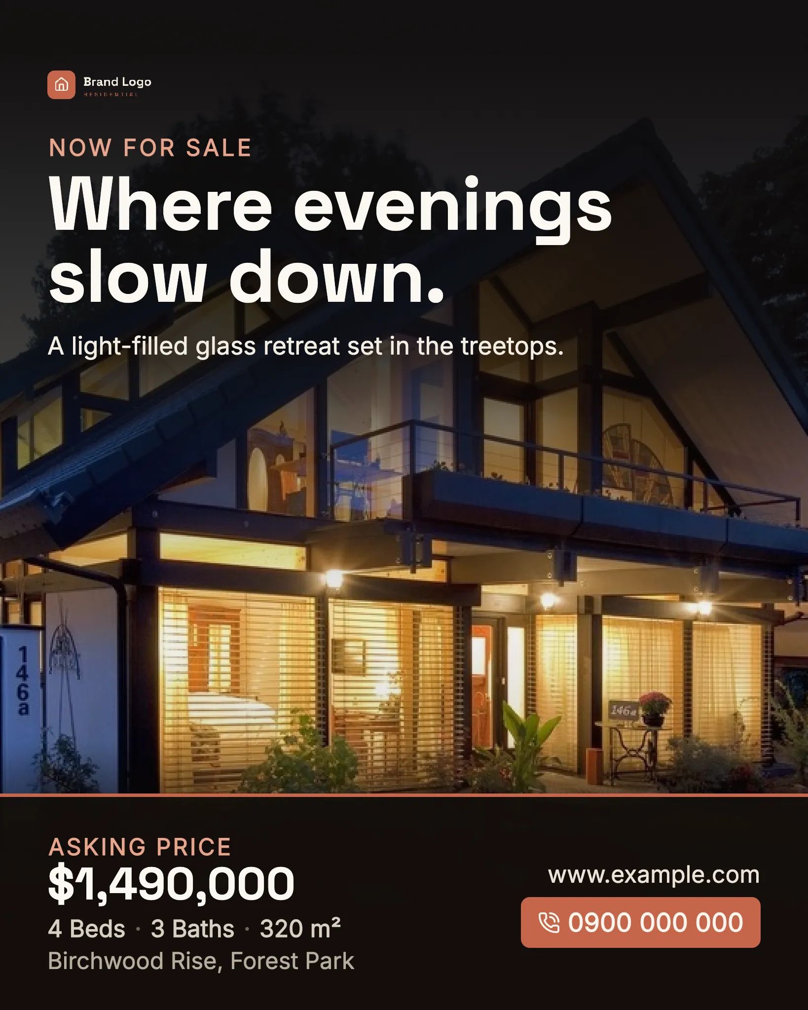 Real Estate Listing — Headline Hero
