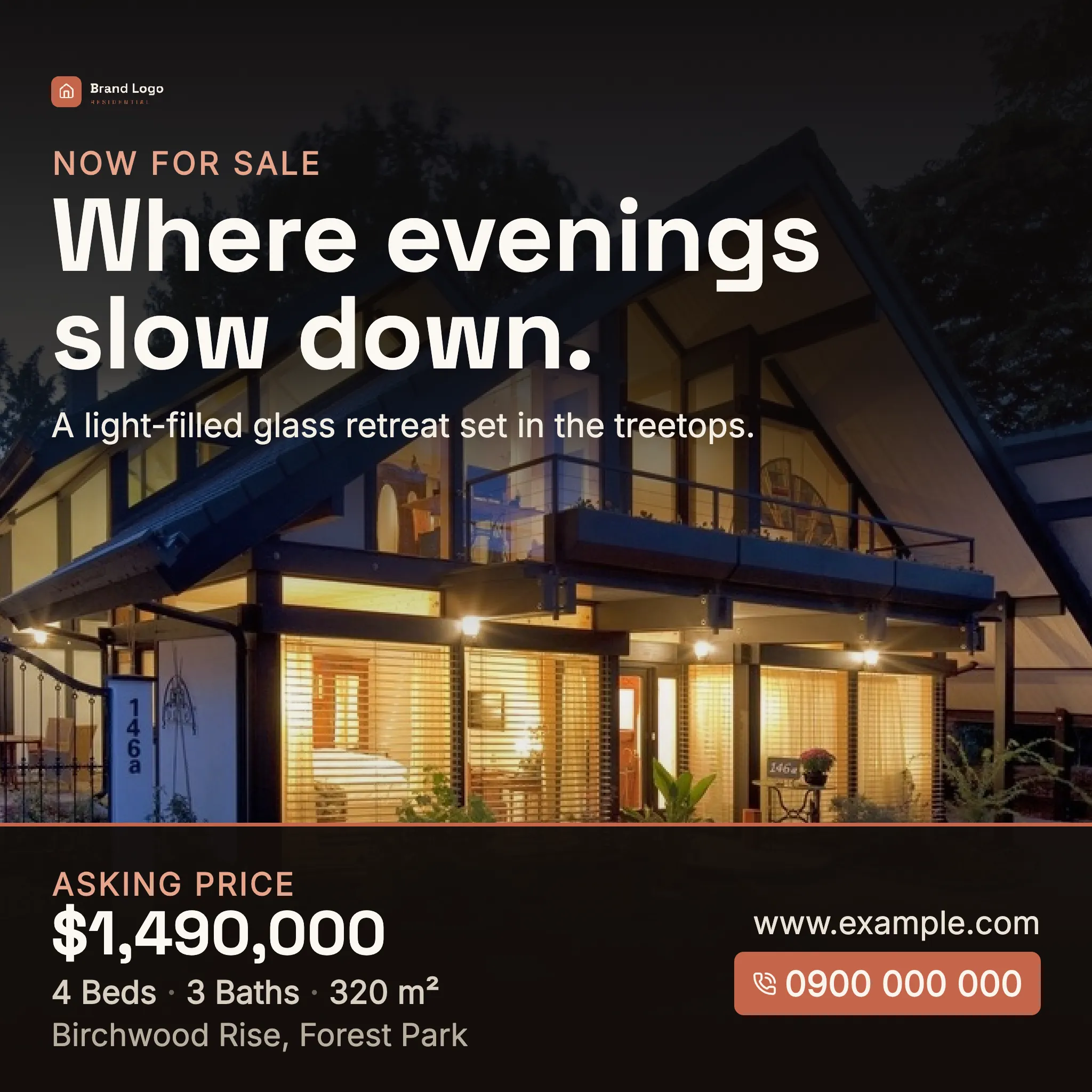 Real Estate Listing — Headline Hero