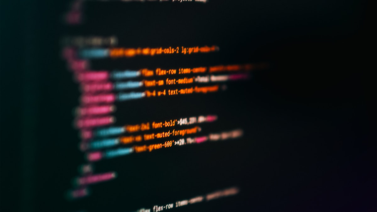 A computer screen displaying lines of code